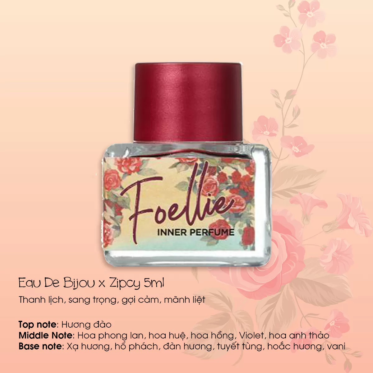 Nước hoa vùng kín Foellie Eau De Bijou x Zipcy Inner Perfume 5ml