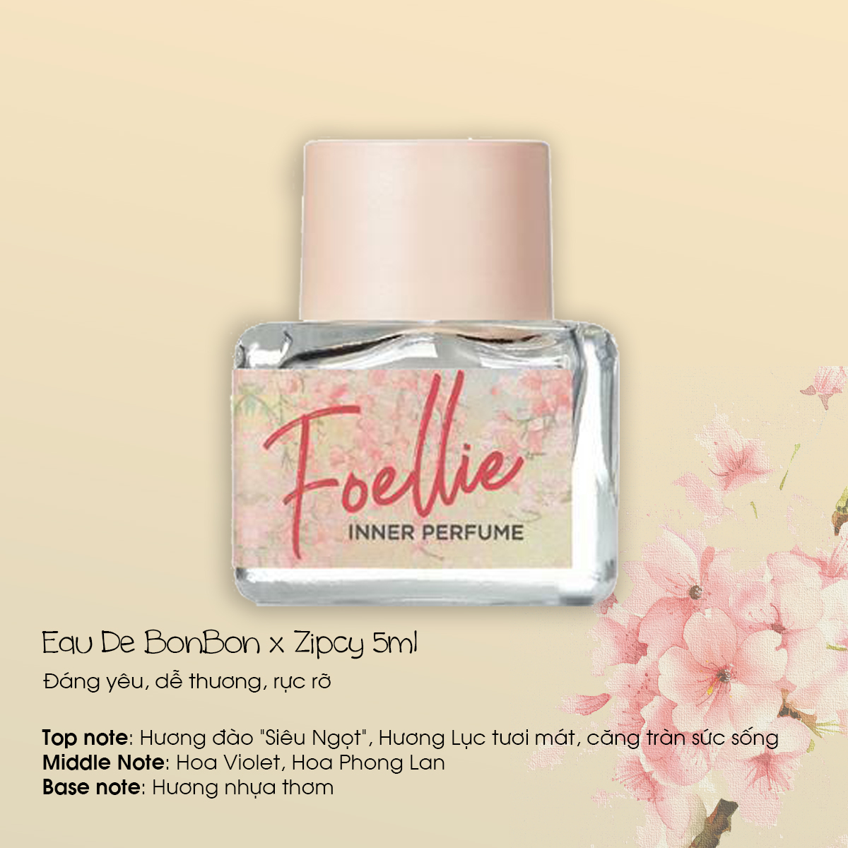 Nước hoa vùng kín Foellie Eau De BonBon x Zipcy Inner Perfume 5ml